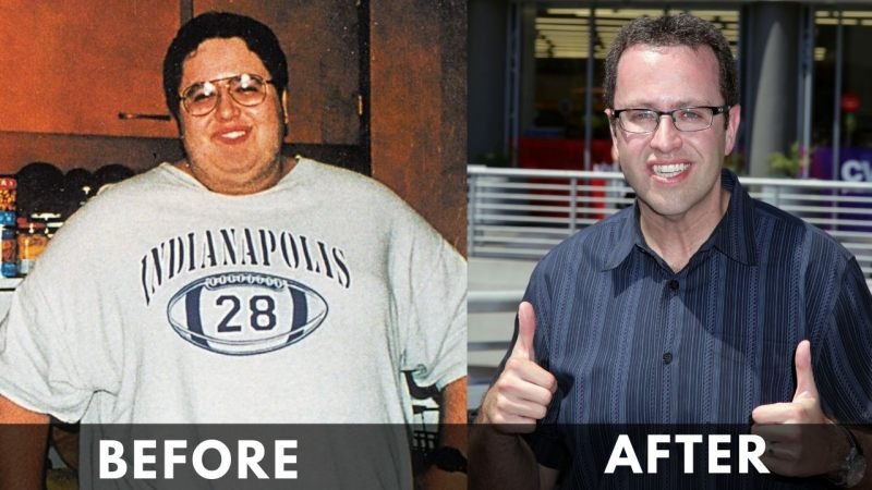 Jared Fogle before and after weight loss