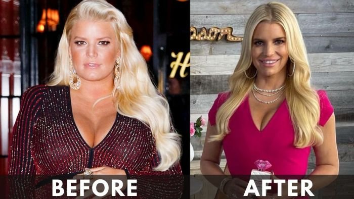 Jessica Simpson before after weight loss