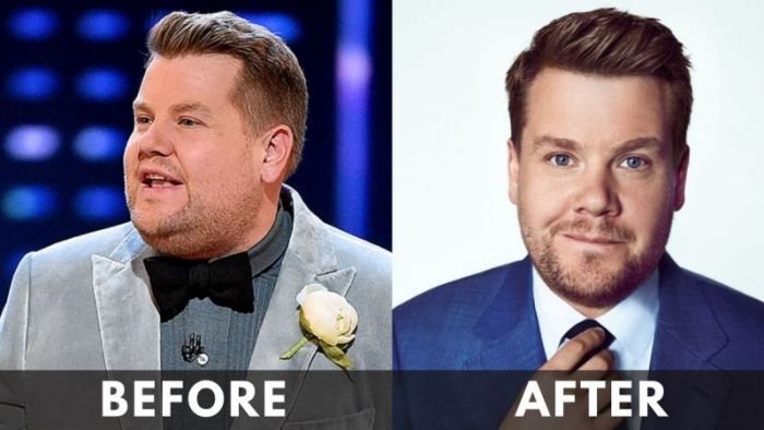 James Corden before after weight loss