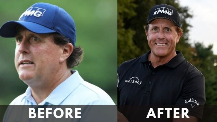 Phil Mickelson before after weight loss