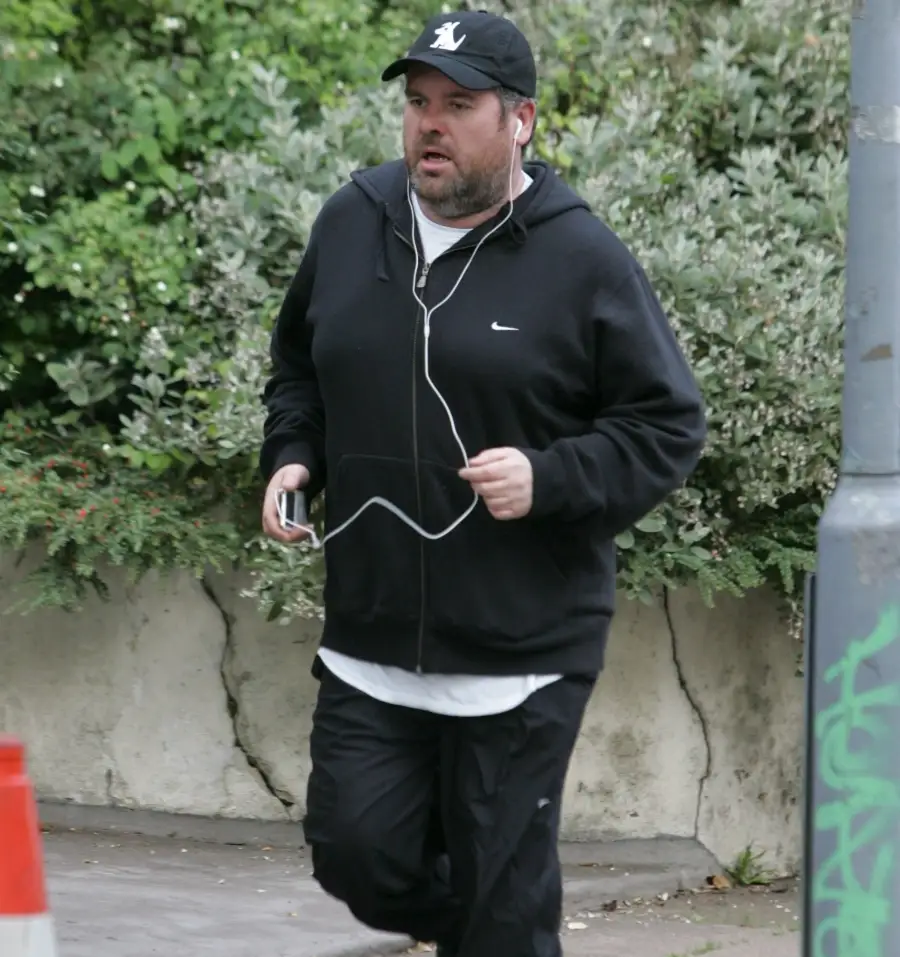 Chris Moyles jogging