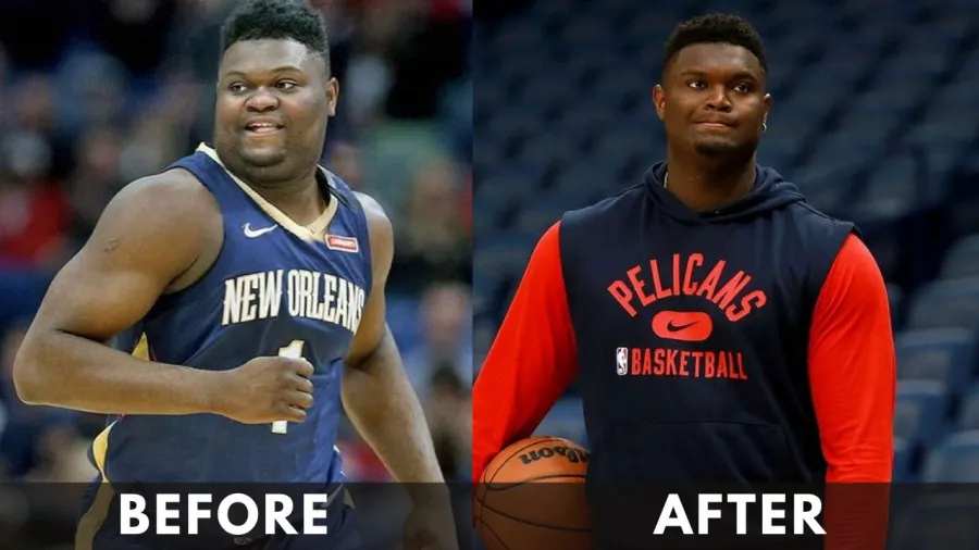 Zion Williamson before after weight loss