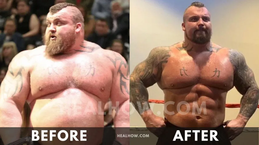 Eddie Hall before after weight loss