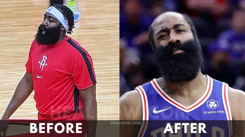 James Harden before after weight loss
