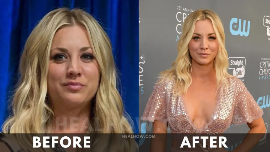 Kaley Cuoco before after weight loss