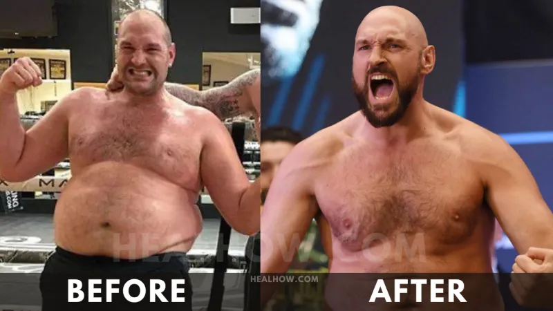 Tyson Fury before after weight loss