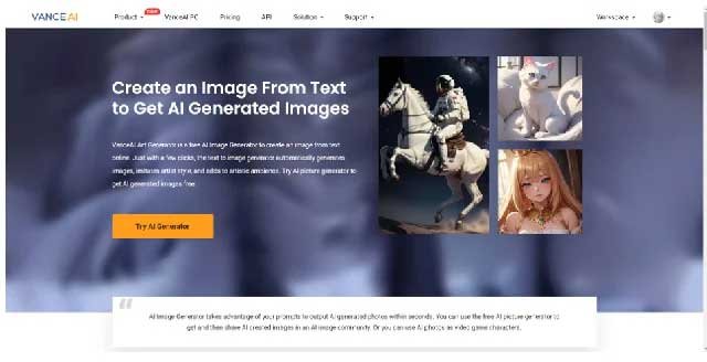 Use the VanceAI Image Generator to create impressive visuals